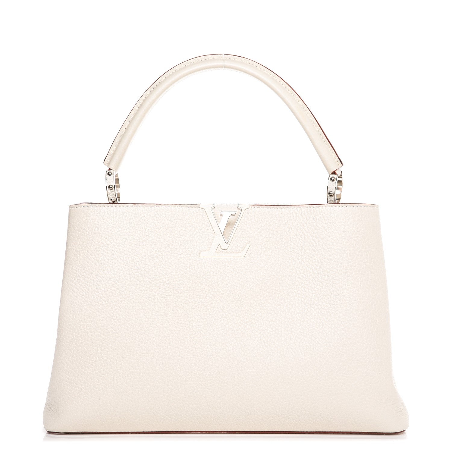 Louis Vuitton Taurillon Capucines MM Milk 1 of 6