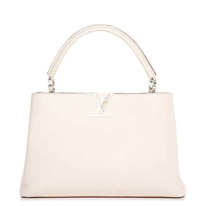 Louis Vuitton Taurillon Capucines MM Milk 1 of 6