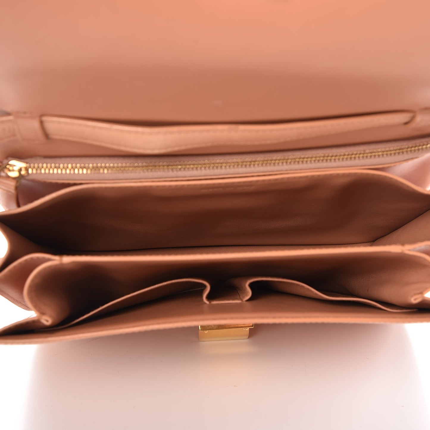 Box Calfskin Medium Classic Box Flap Bag Nude