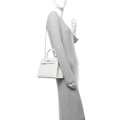 Hermes Epsom Kelly Sellier 25 New White 2 of 11