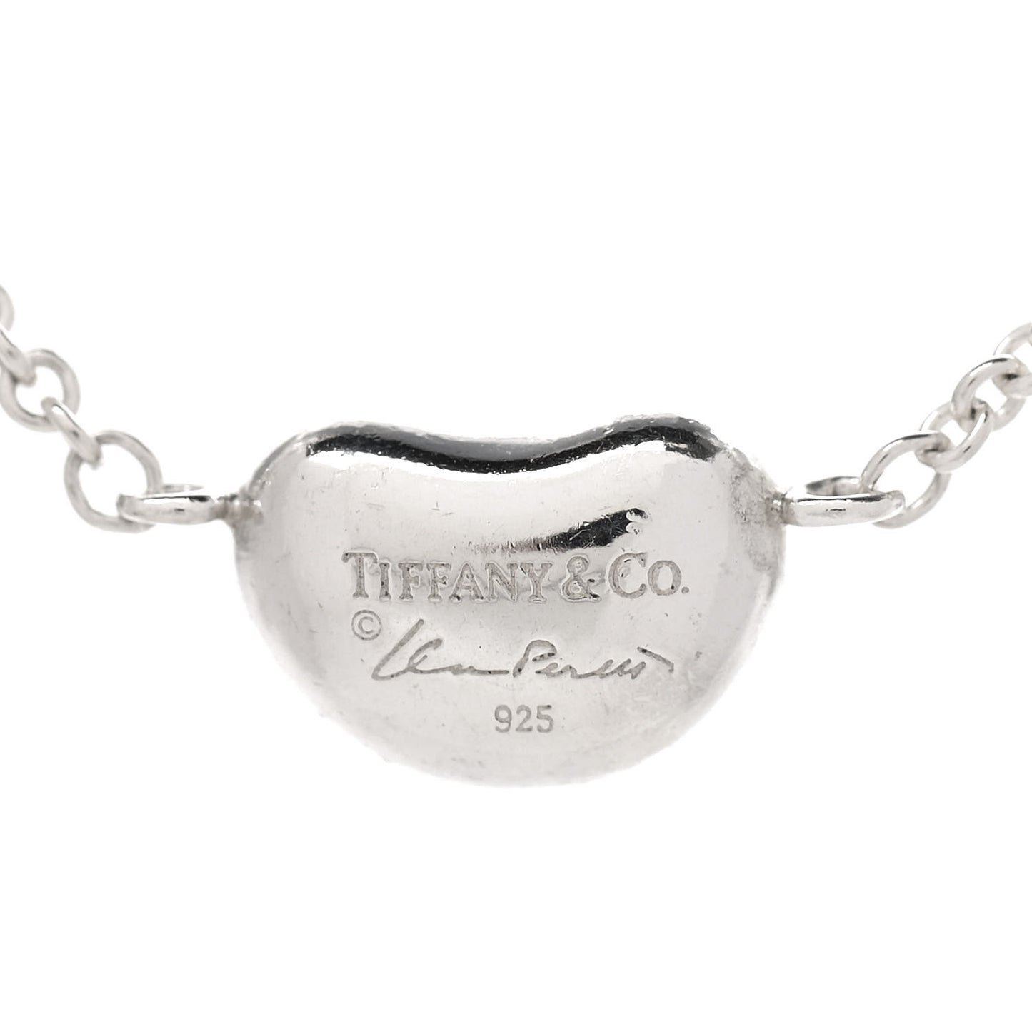 Sterling Silver 9mm Elsa Peretti Five Bean Pendant Necklace