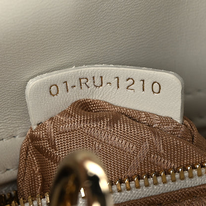 Christian Dior Lambskin Cannage Small My ABCDior Lady Dior White 7 of 9