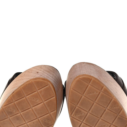 Chanel Calfskin Wooden CC Sandals 39 Dark Brown 6 of 8