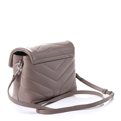 Saint Laurent Calfskin Y Quilted Monogram Toy Loulou Crossbody Bag Mink 2 of 10