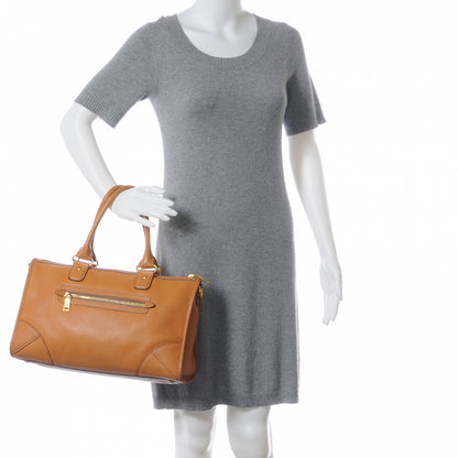 Prada Vitello Daino Top Handle Tote Ambra 2 of 7