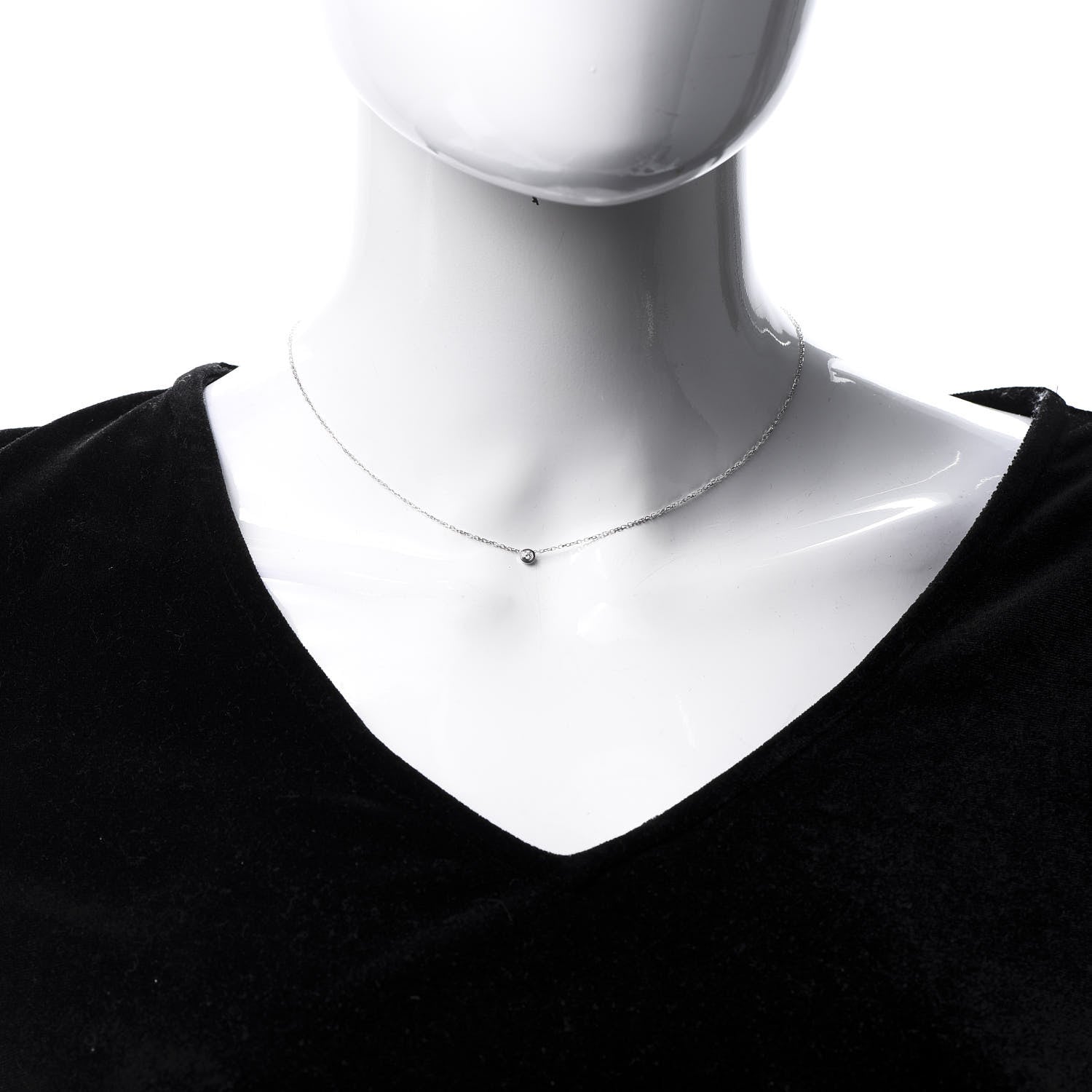 Cartier 18K White Gold Diamond XS D'Amour Pendant Necklace 2 of 6