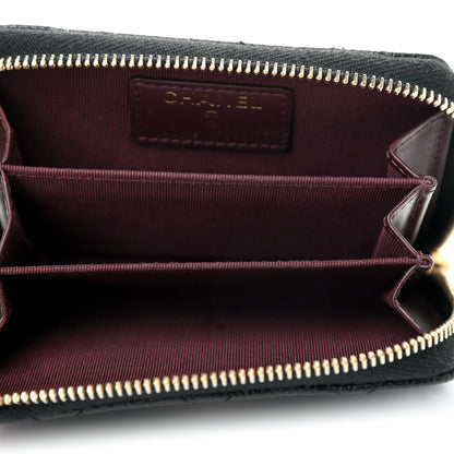 Chanel Caviar Quilted Zip Coin Purse Black 4 of 9