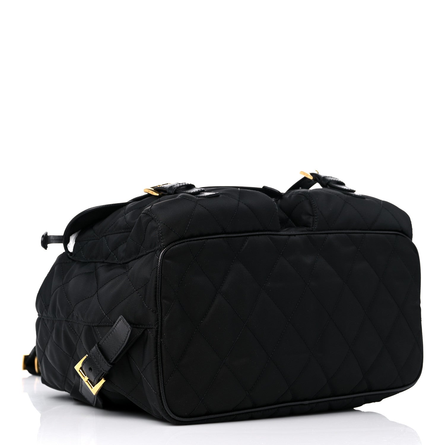 Prada Tessuto Nylon Saffiano Vela Quilted Backpack Black 4 of 8