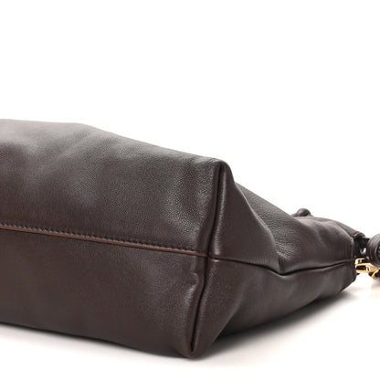 Loewe Mellow Nappa Medium Donut Chain Flamenco Knot Clutch Dark Burgundy 9 of 9