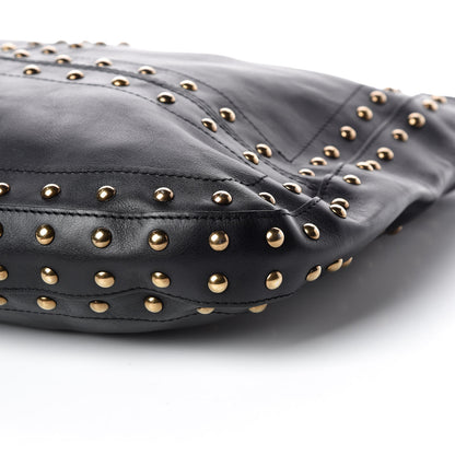 Burberry Calfskin Studded Medium Sampson Hobo Black 7 of 11