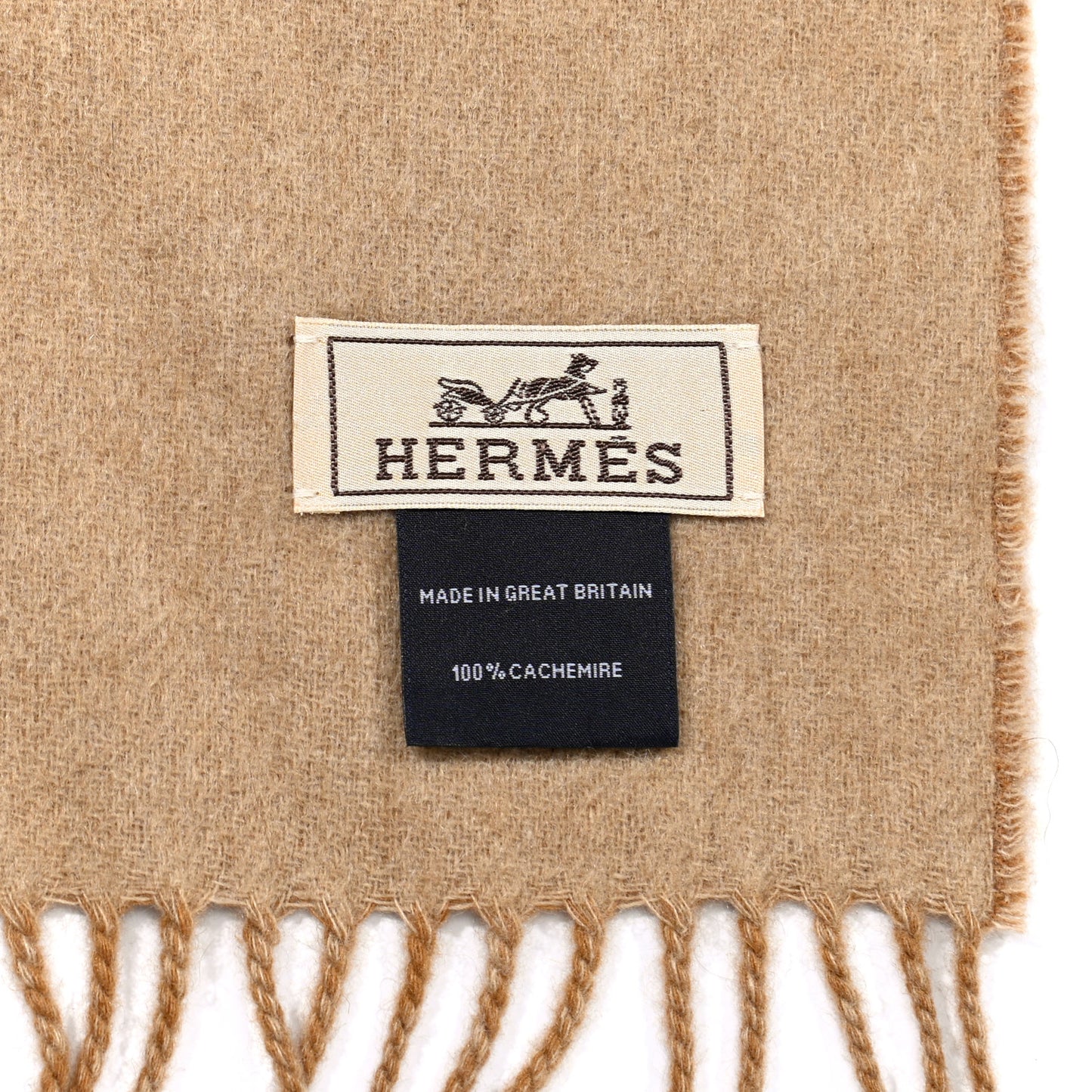 Cashmere Recto Verso Muffler Camel Beige
