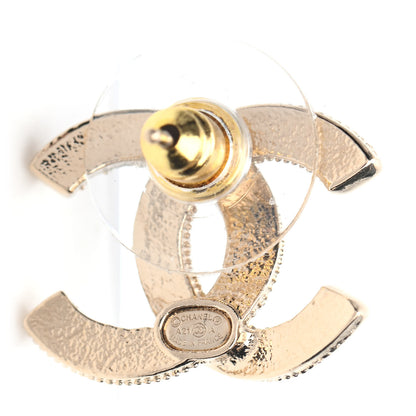 Chanel Resin Pearl CC Earrings Gold Black 4 of 5