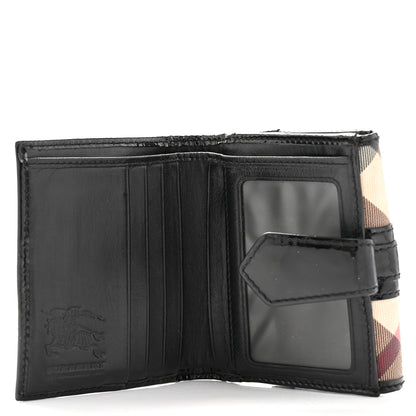 Burberry Patent Nova Check Wallet Black 5 of 13