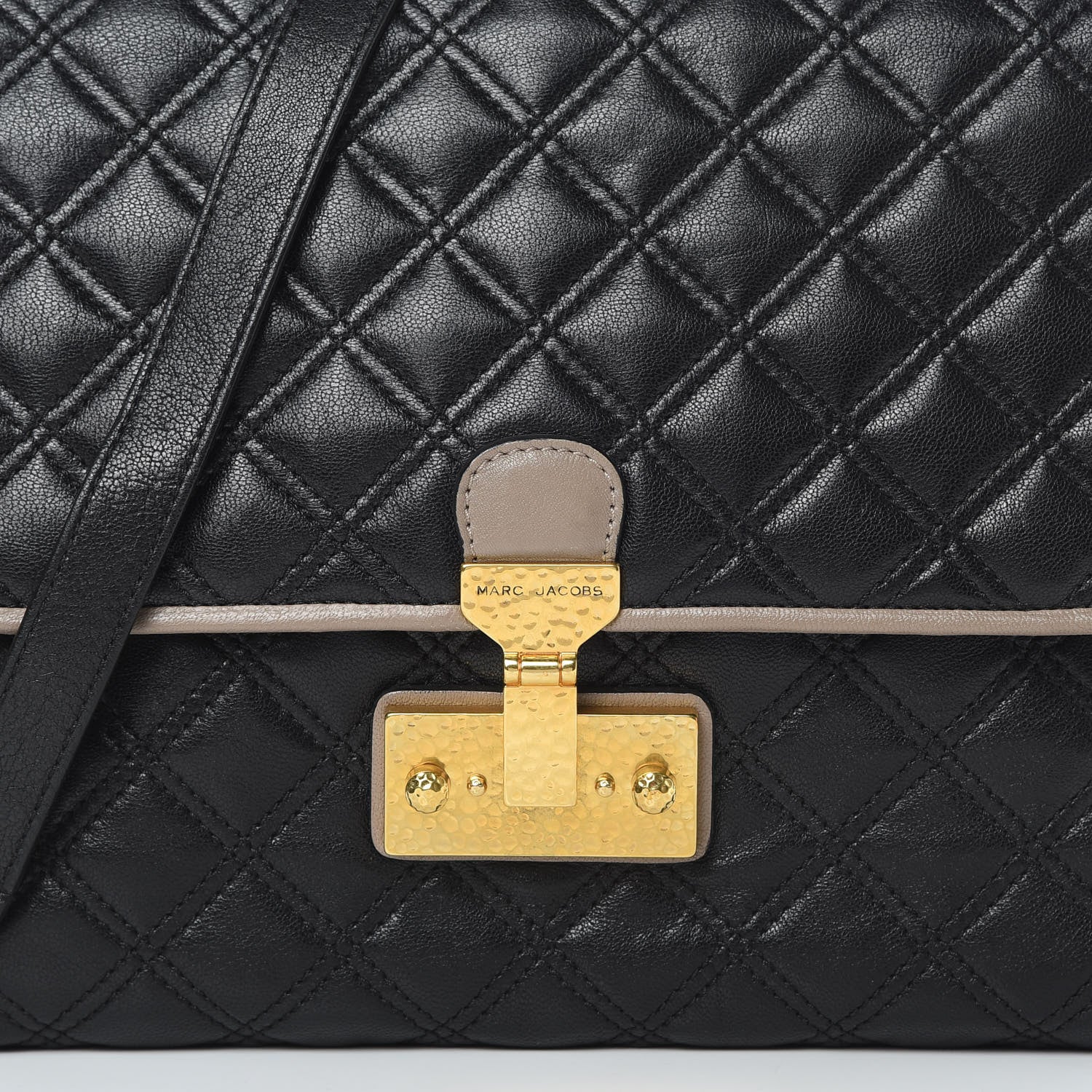 Marc Jacobs Lambskin Quilted Large Baroque Single Flap Bag Black 7 of 9