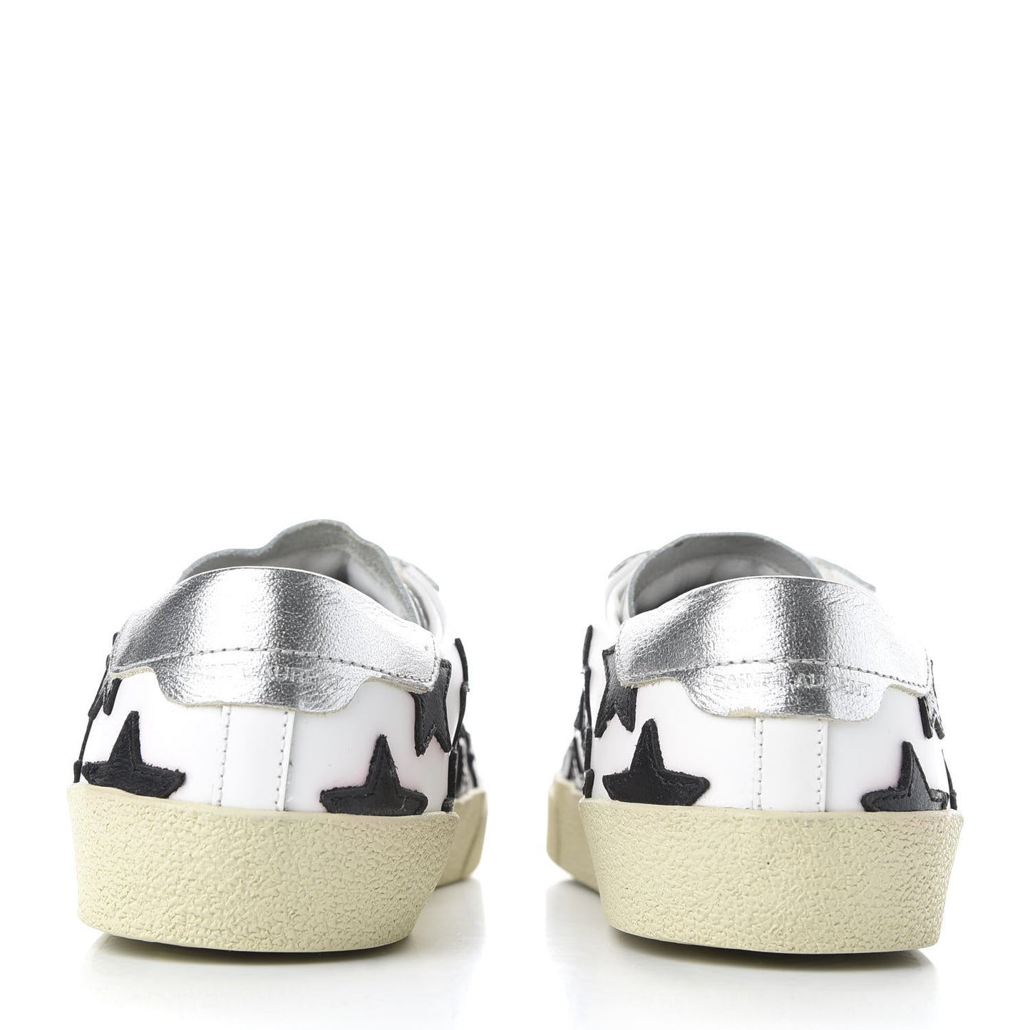 Calfskin Star Court Sneakers 39.5 White Black