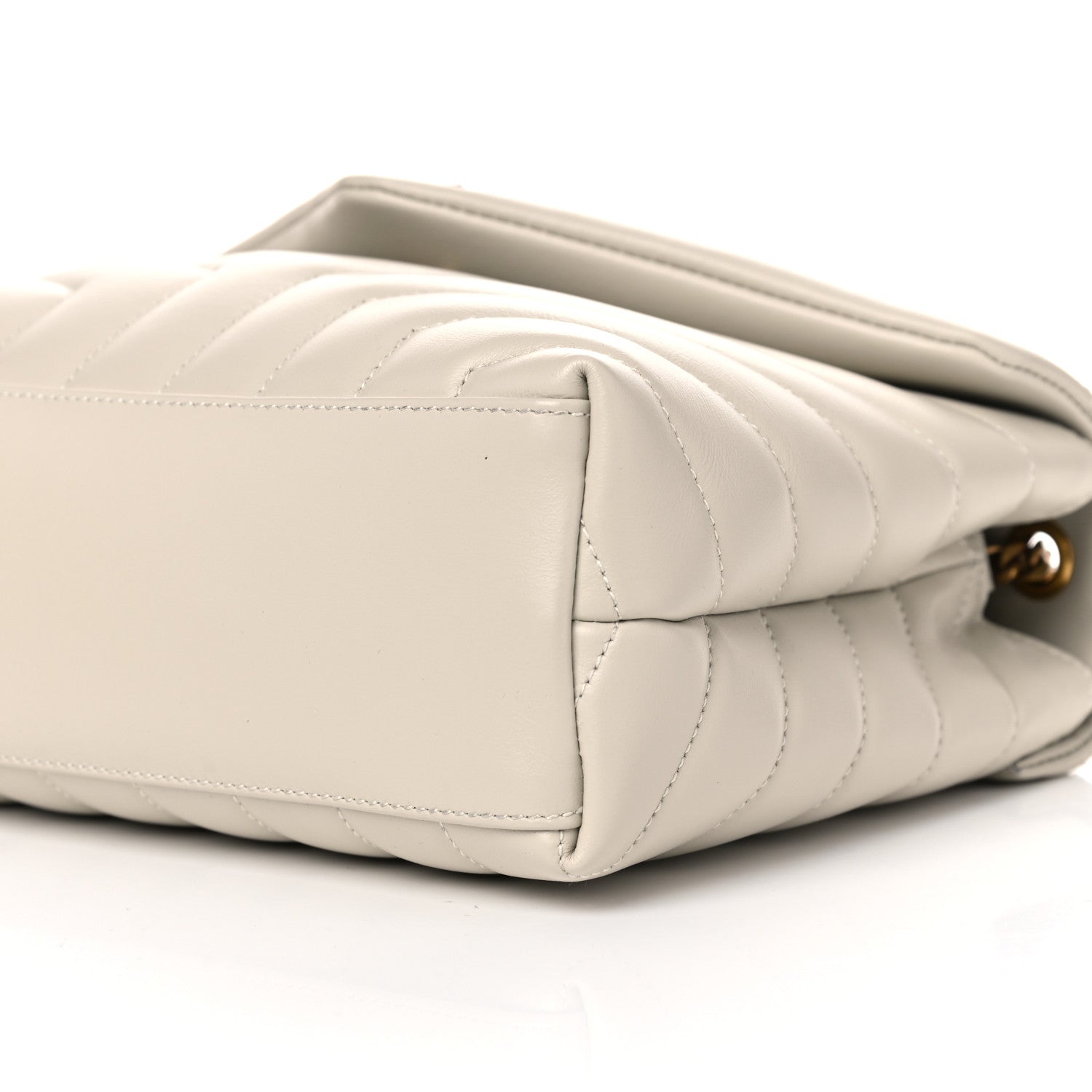 Saint Laurent Calfskin Y Quilted Monogram Small Loulou Chain Satchel Crema Soft 10 of 10