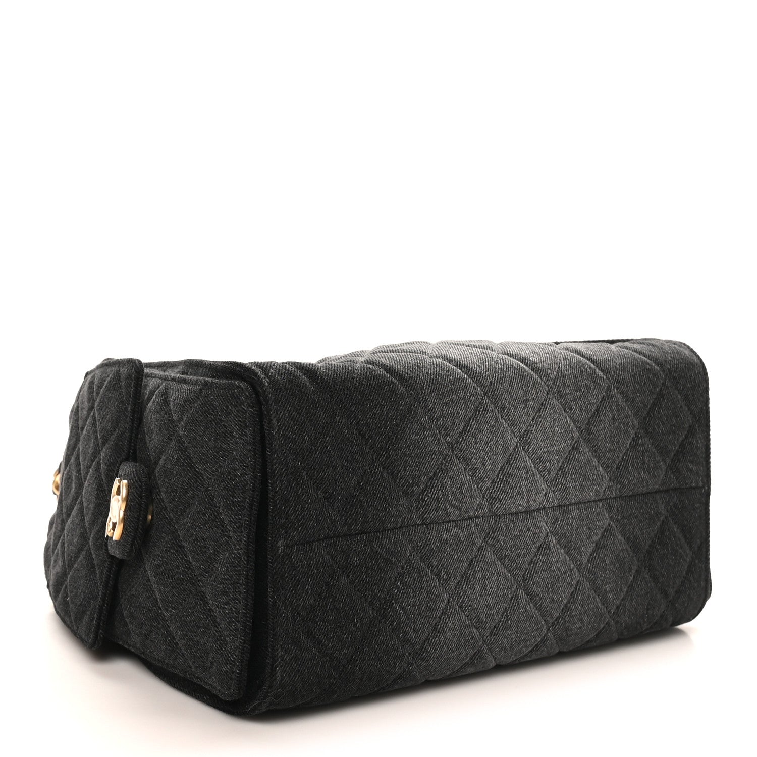 Chanel Washed Denim Quilted Small Chanel 25 Handbag Black 1880872