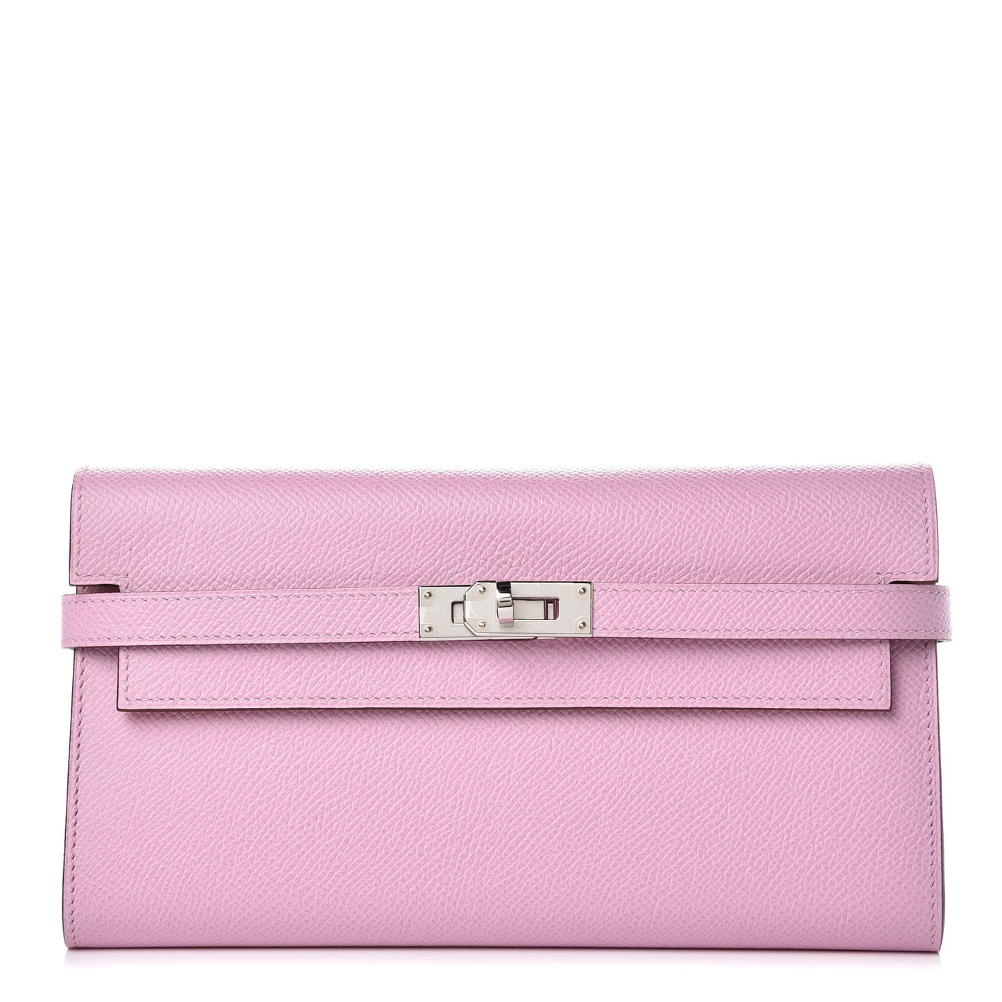 Epsom Verso Kelly Longue Wallet Mauve Sylvestre Jaune de Naples