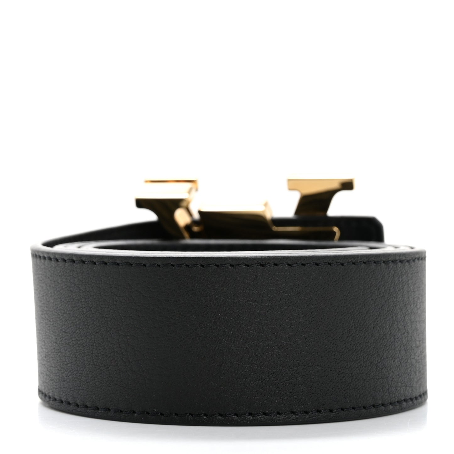 Taurillon Calfskin Prism LV Initiales Belt 95 38 Black