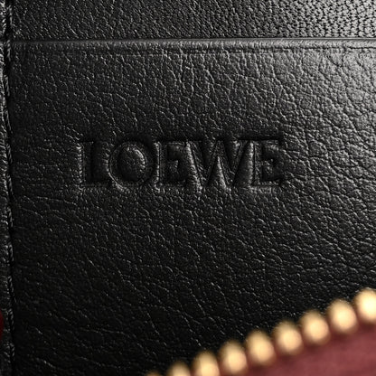 Loewe Shiny Nappa Calfskin Knot T Pouch Burgundy Emerald 6 of 7