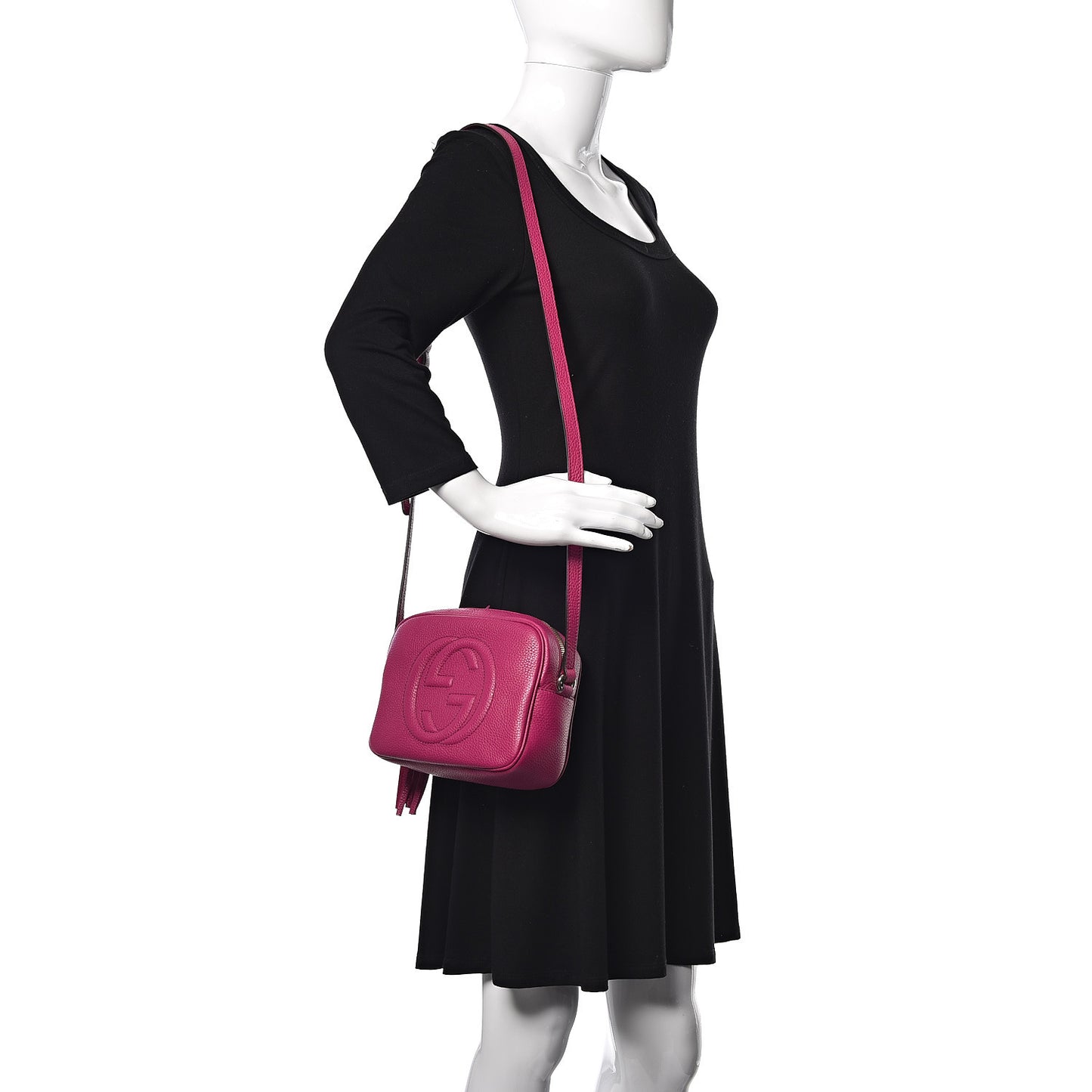 Cellarius Calfskin Small Soho Disco Bag Bright Bouganville