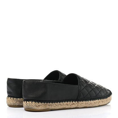 Chanel Lambskin Quilted CC Espadrilles 40 Black 4 of 8