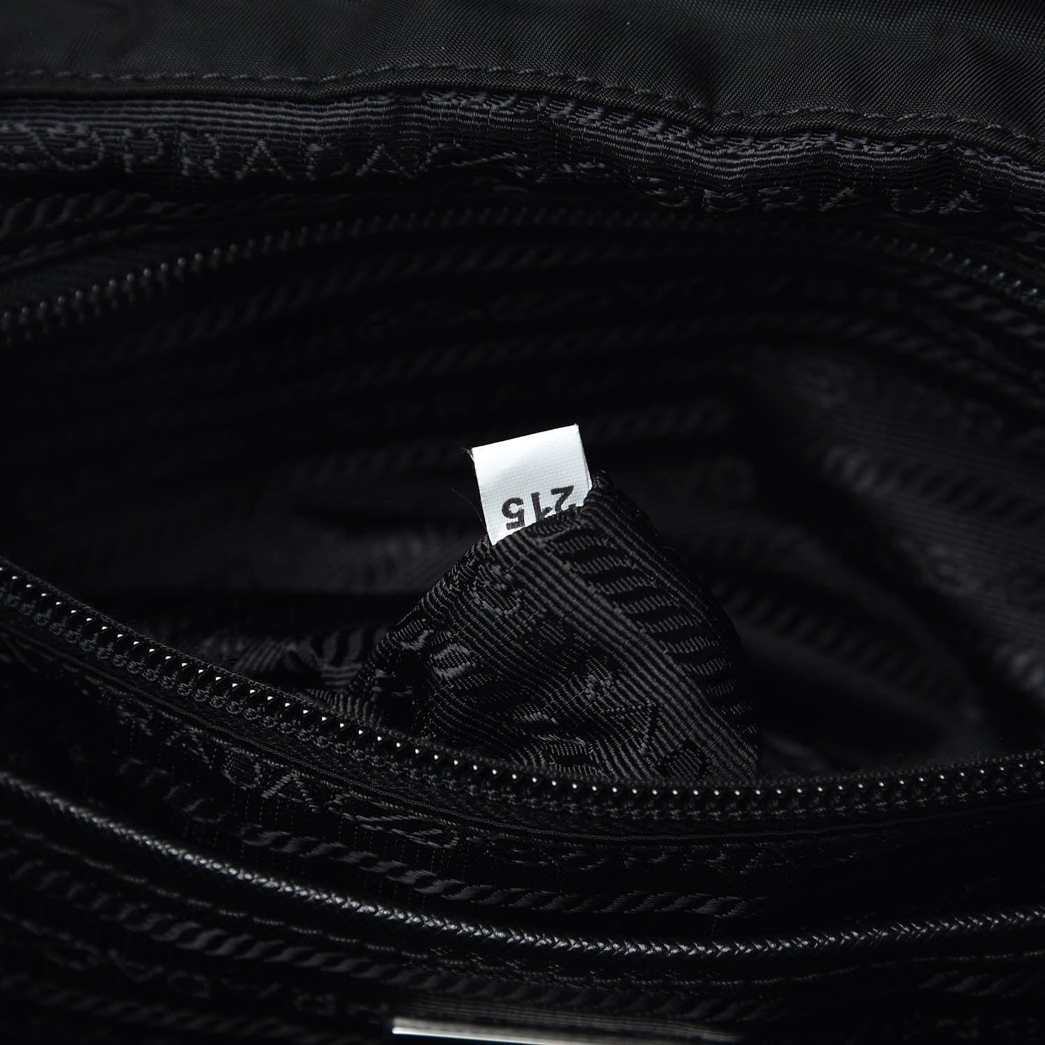 Prada Nylon New Vela Studded Backpack Black White 7 of 7