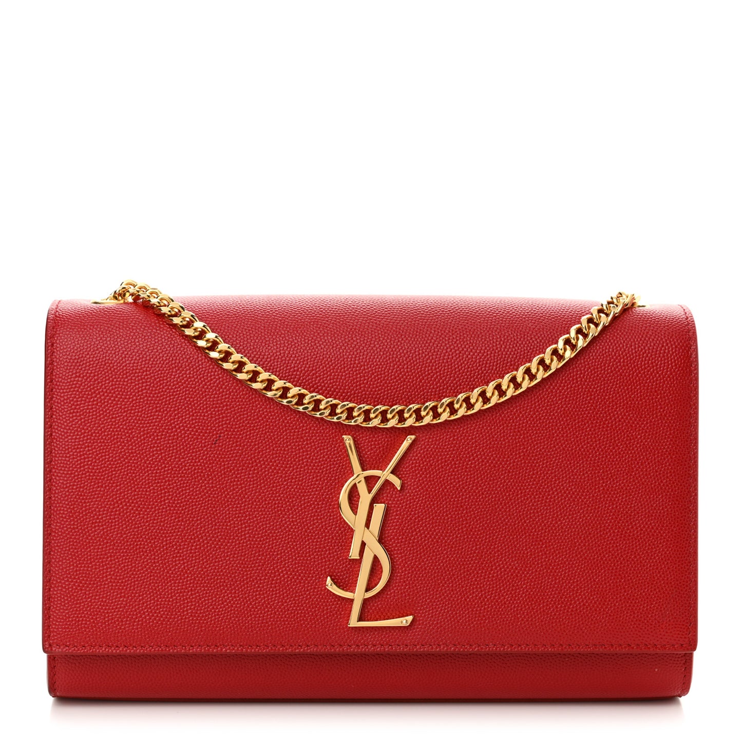 Grain De Poudre Medium Monogram Kate Satchel Red