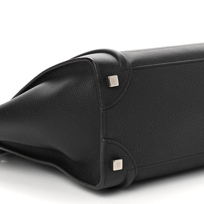 Celine Drummed Calfskin Micro Luggage Black 8 of 9