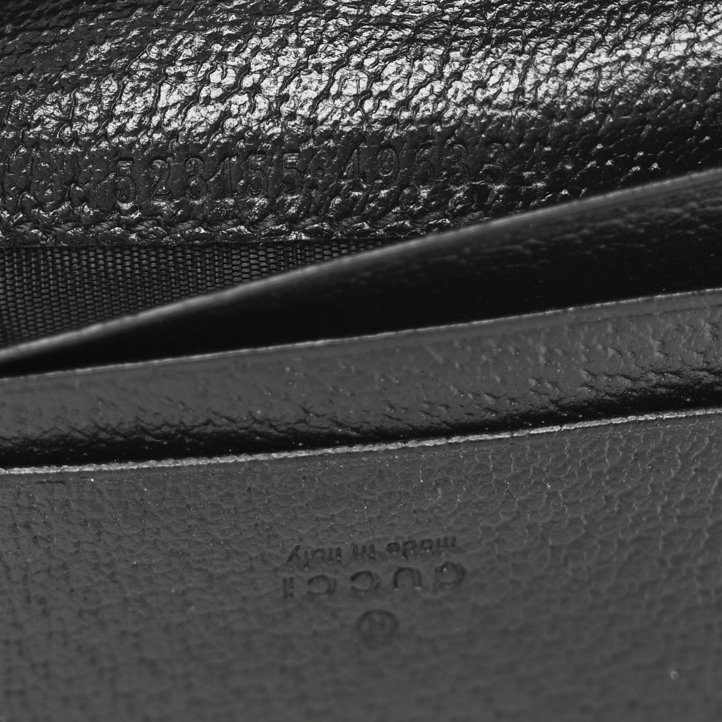 Calfskin Web Ophidia Card Case Black