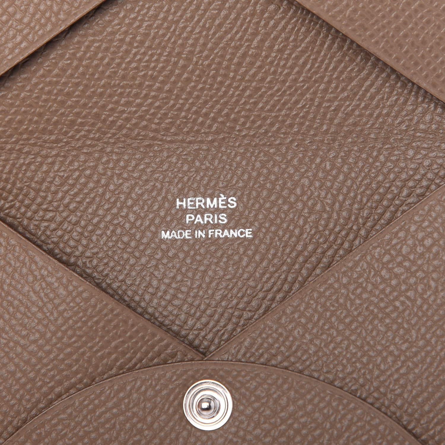 Hermes Epsom Calvi Card Case Etoupe 6 of 7