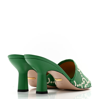 Gucci X ADIDAS Nappa Charlotte Suede Monogram Jumbo GG Trefoil 75mm Slide Sandals 38 New Shamarock Ivoire 4 of 10