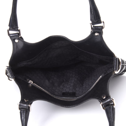Gucci Canvas Reins Hobo Black 4 of 8