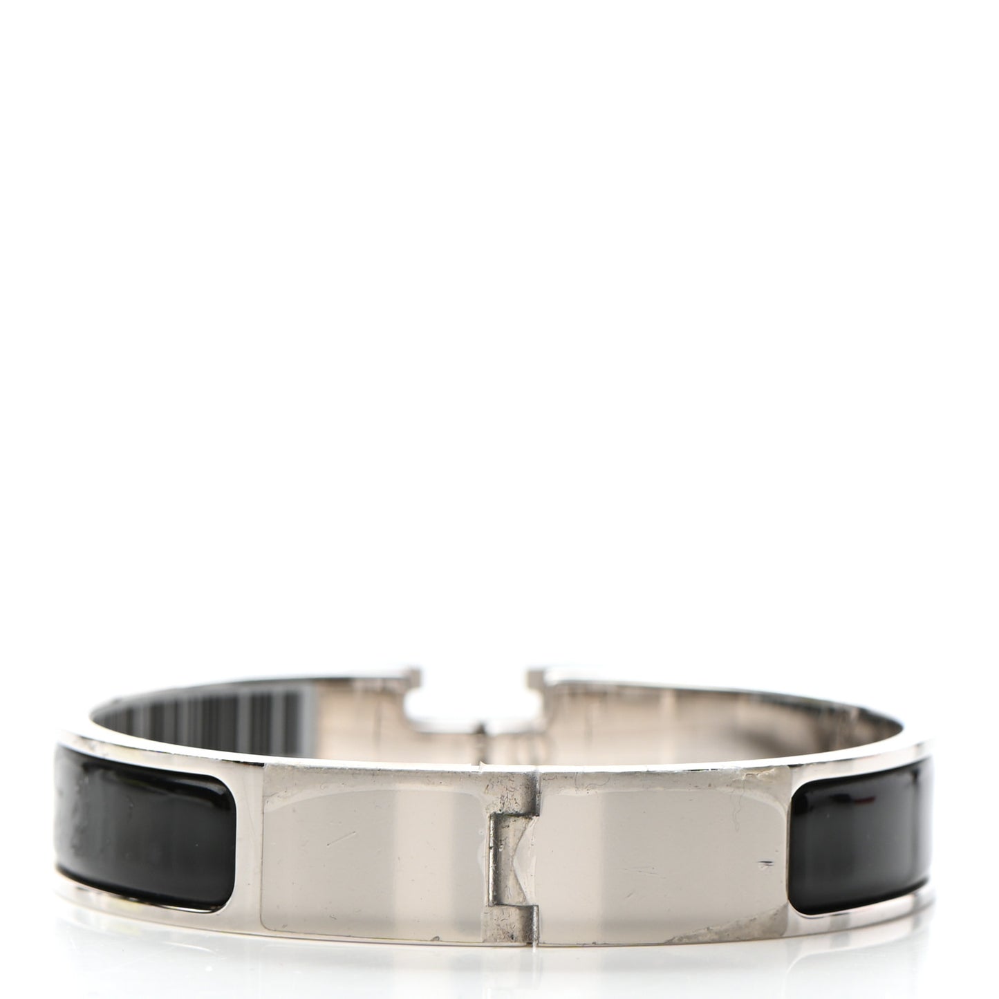 Enamel Narrow Clic Clac H Bracelet PM Black