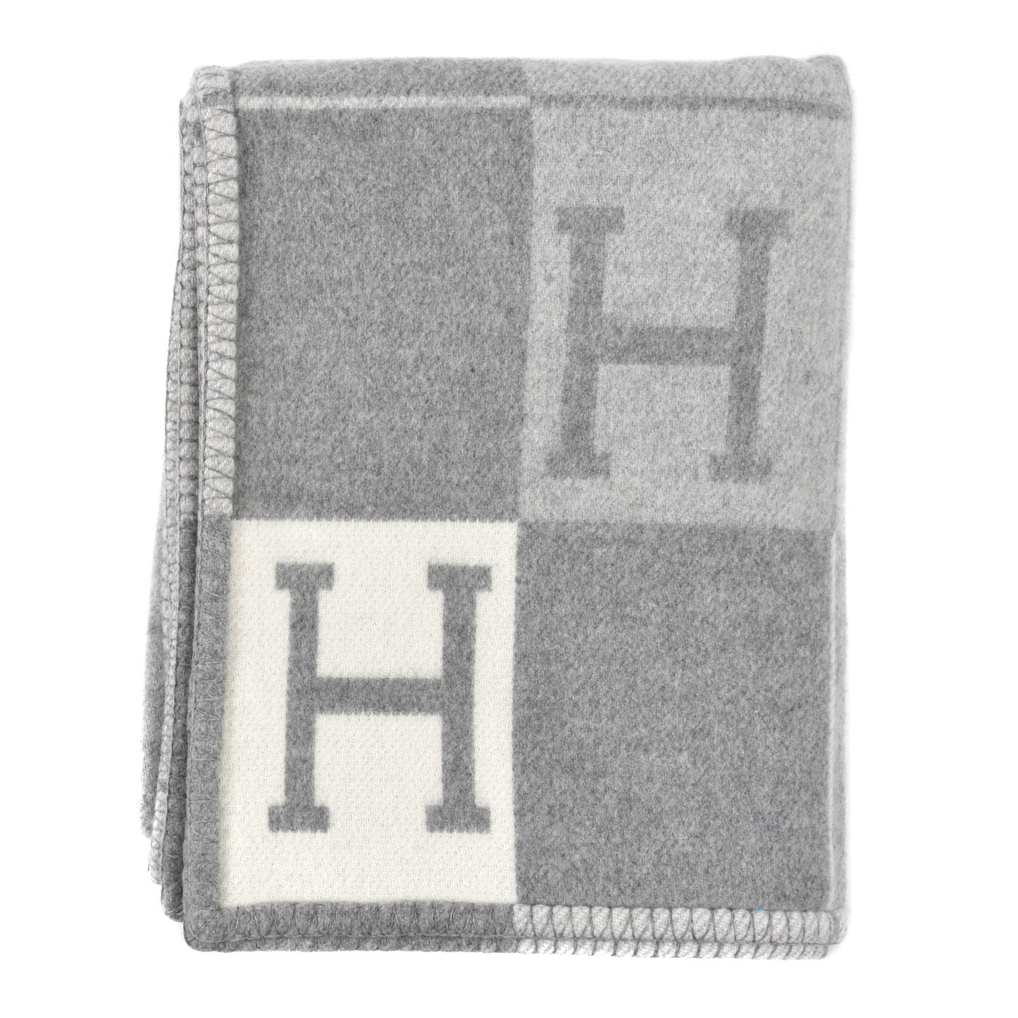 Wool Cashmere Avalon III Blanket Ecru Gris Clair