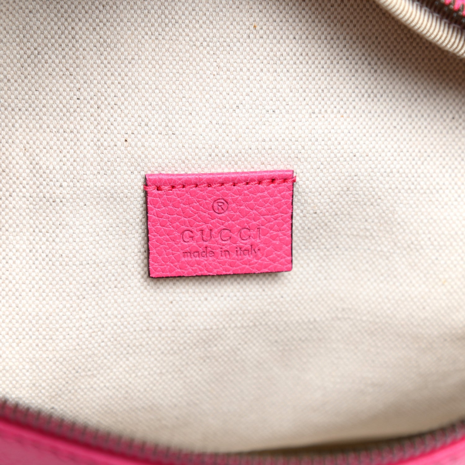 Gucci Grained Calfskin Logo Belt Bag Pink 6 of 10