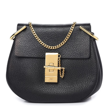 Chloe Grained Lambskin Mini Drew Shoulder Bag Black 1 of 9
