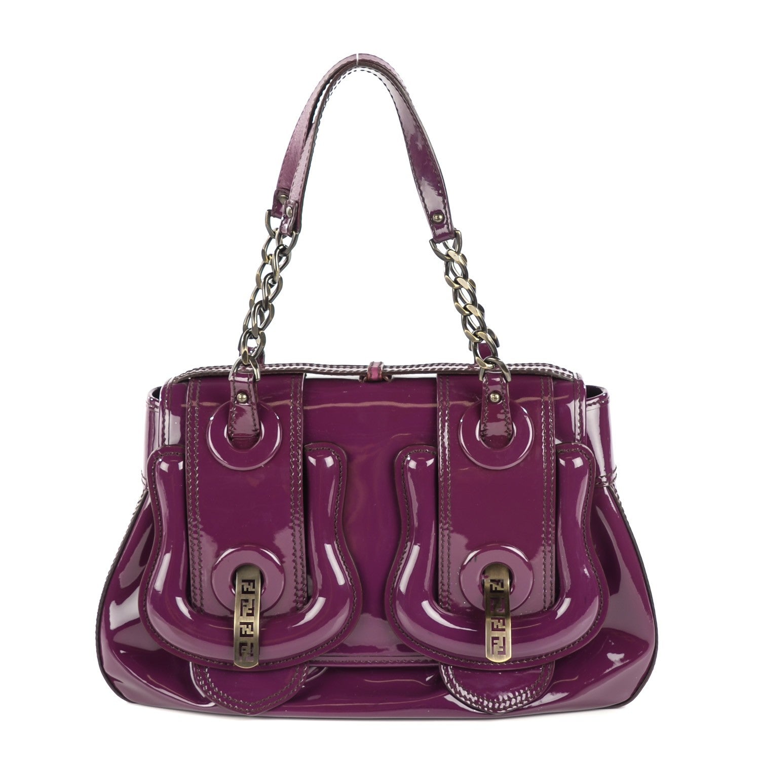Fendi Patent B Bag Purple 1 of 10
