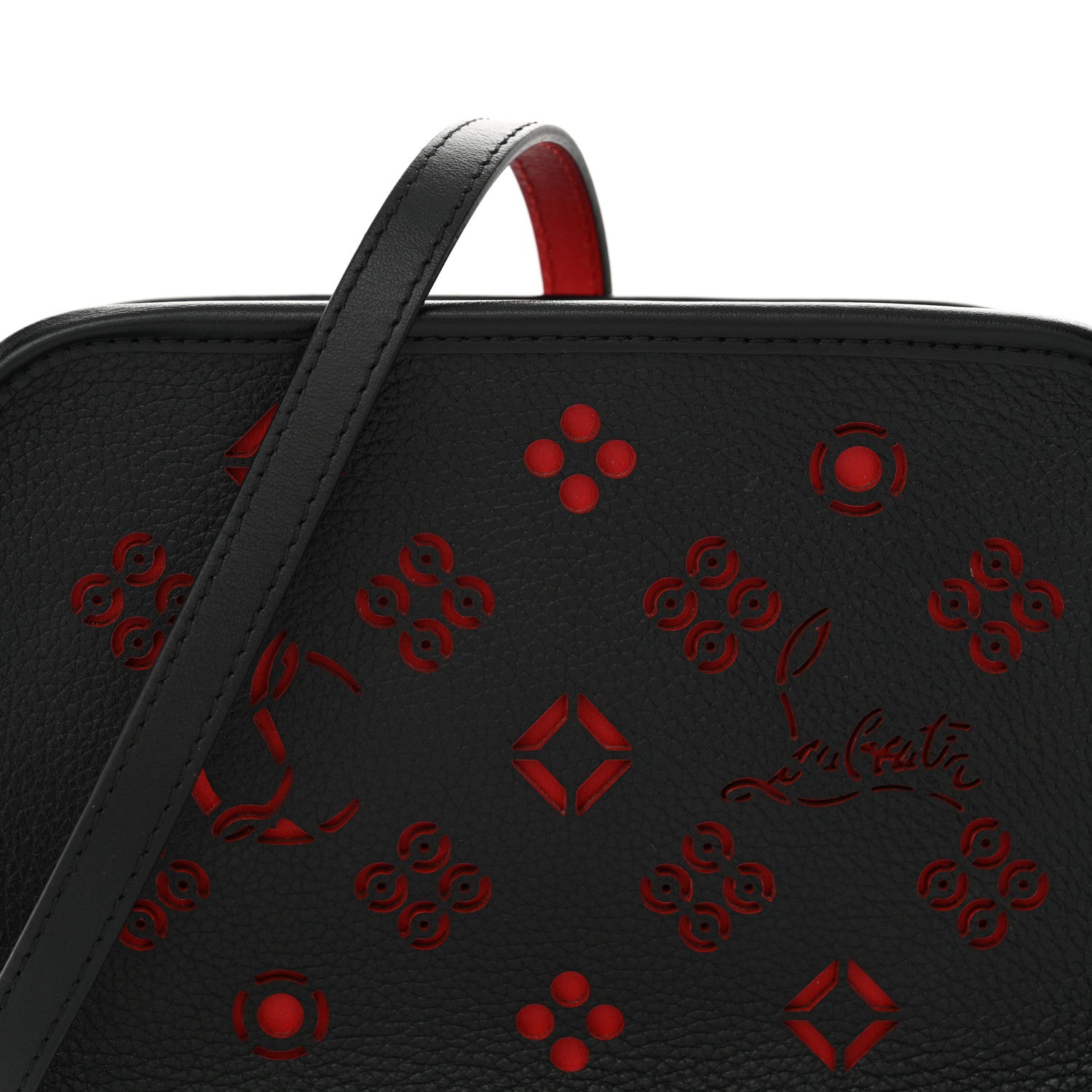 Christian Louboutin Calfskin Small Radioloubi Black 8 of 10