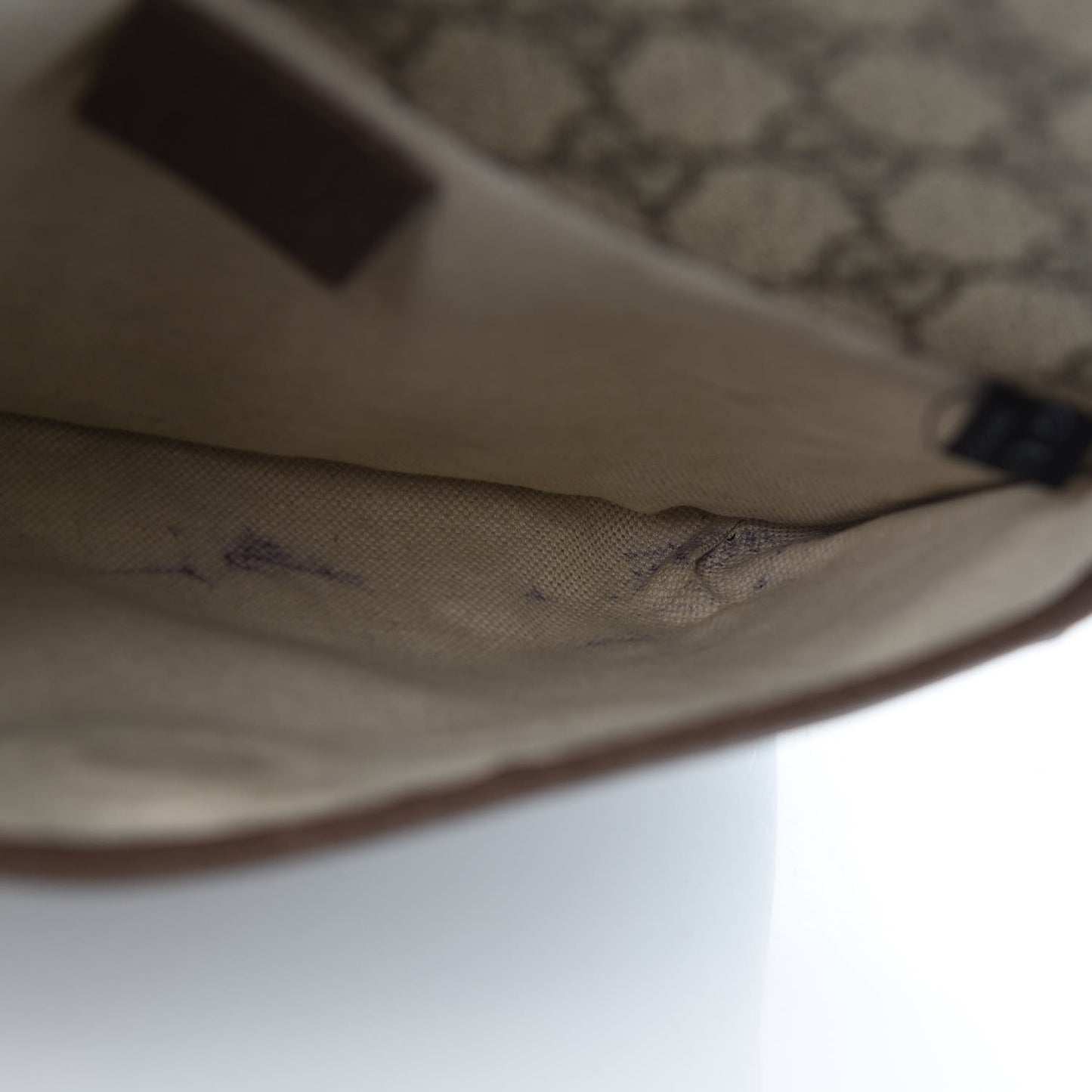 GG Supreme Monogram Neo Vintage Web Belt Bag Brown