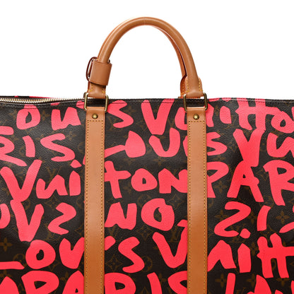 Louis Vuitton Monogram Graffiti Keepall 50 Fuchsia 7 of 10