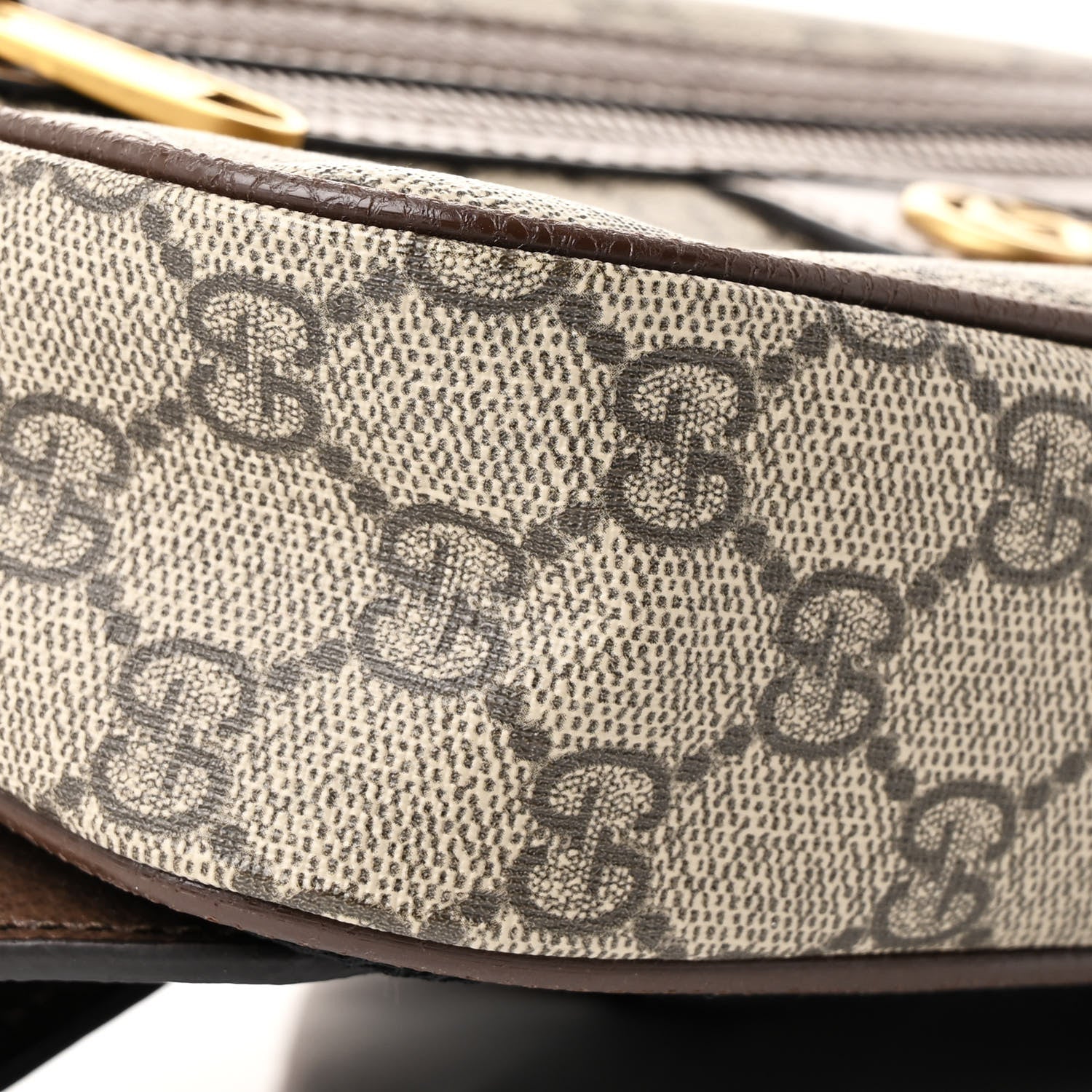 Gucci Soft GG Supreme Monogram Medium Ophidia Belt Bag Dark Brown 9 of 11