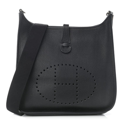 Hermes Taurillon Clemence Evelyne PM Black 1 of 14