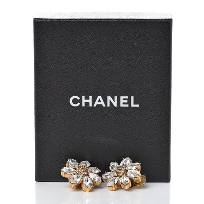 Chanel Crystal CC Clip On Earrings Gold 5 of 5