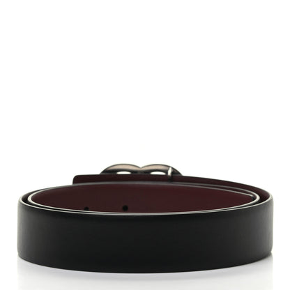 Chanel Calfskin CC Reversible Belt 80 32 Black Burgundy 2 of 5