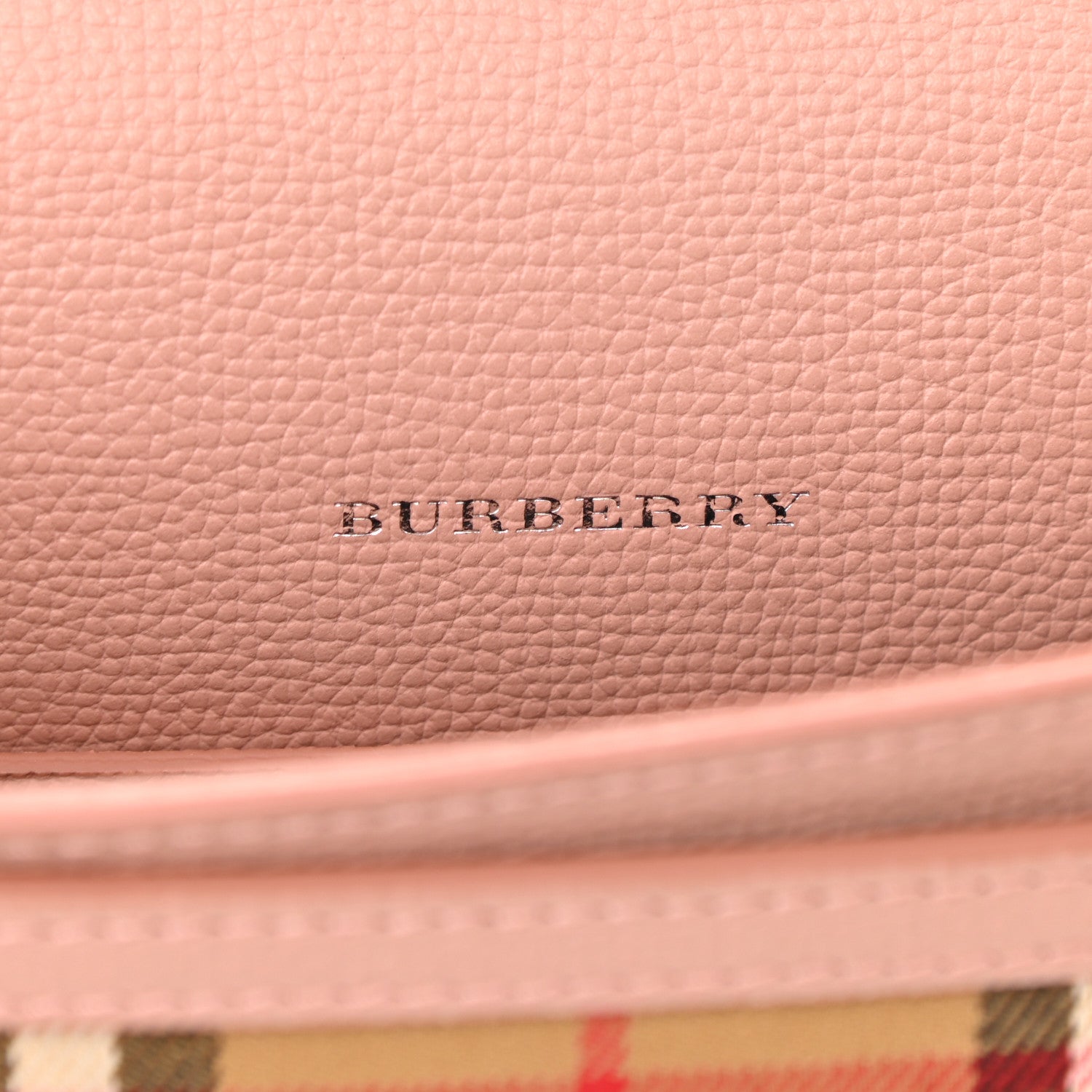 Burberry Grainy Calfskin Vintage Check Small Macken Crossbody Bag Ash Rose 6 of 12
