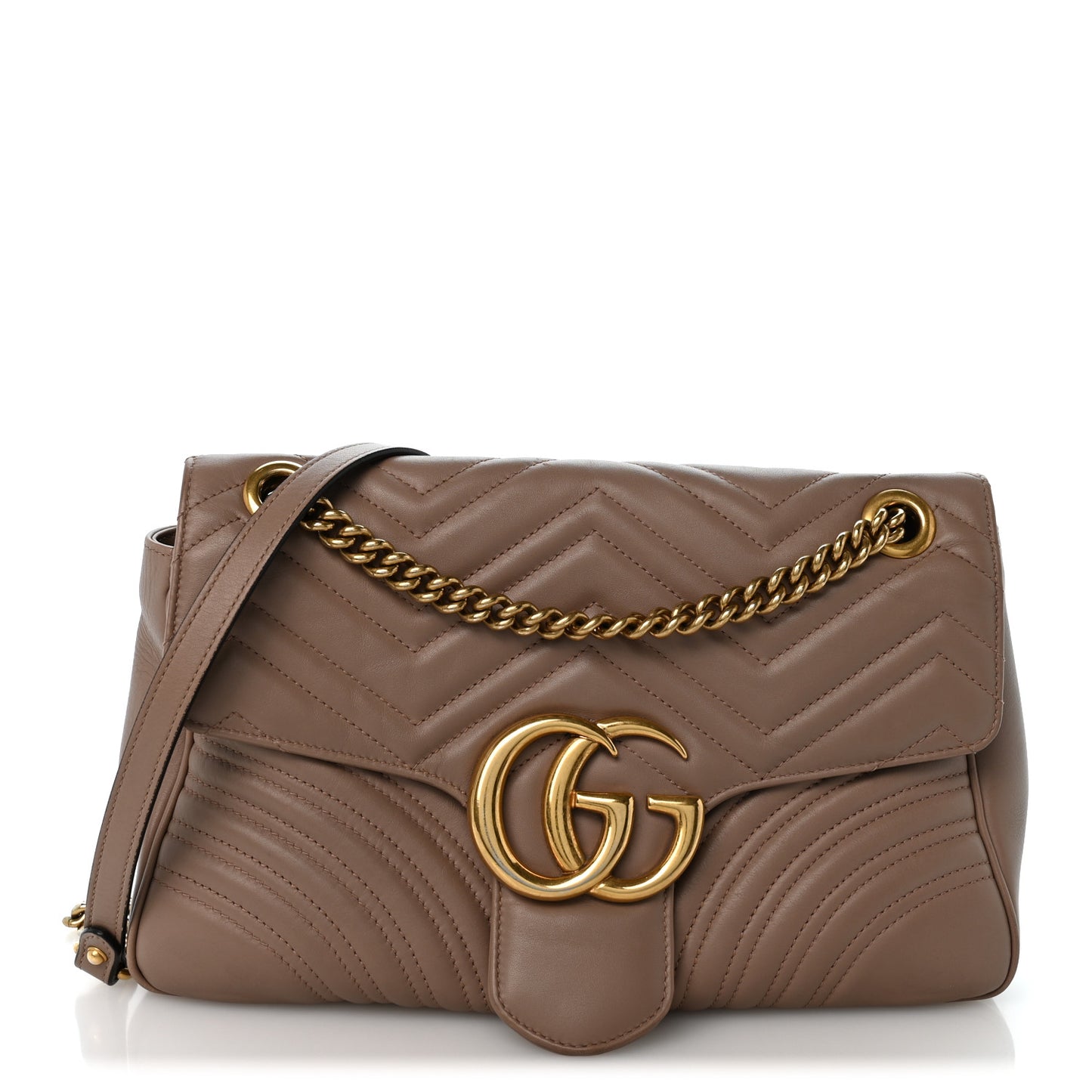 Calfskin Matelasse Medium GG Marmont Shoulder Bag Porcelain Rose