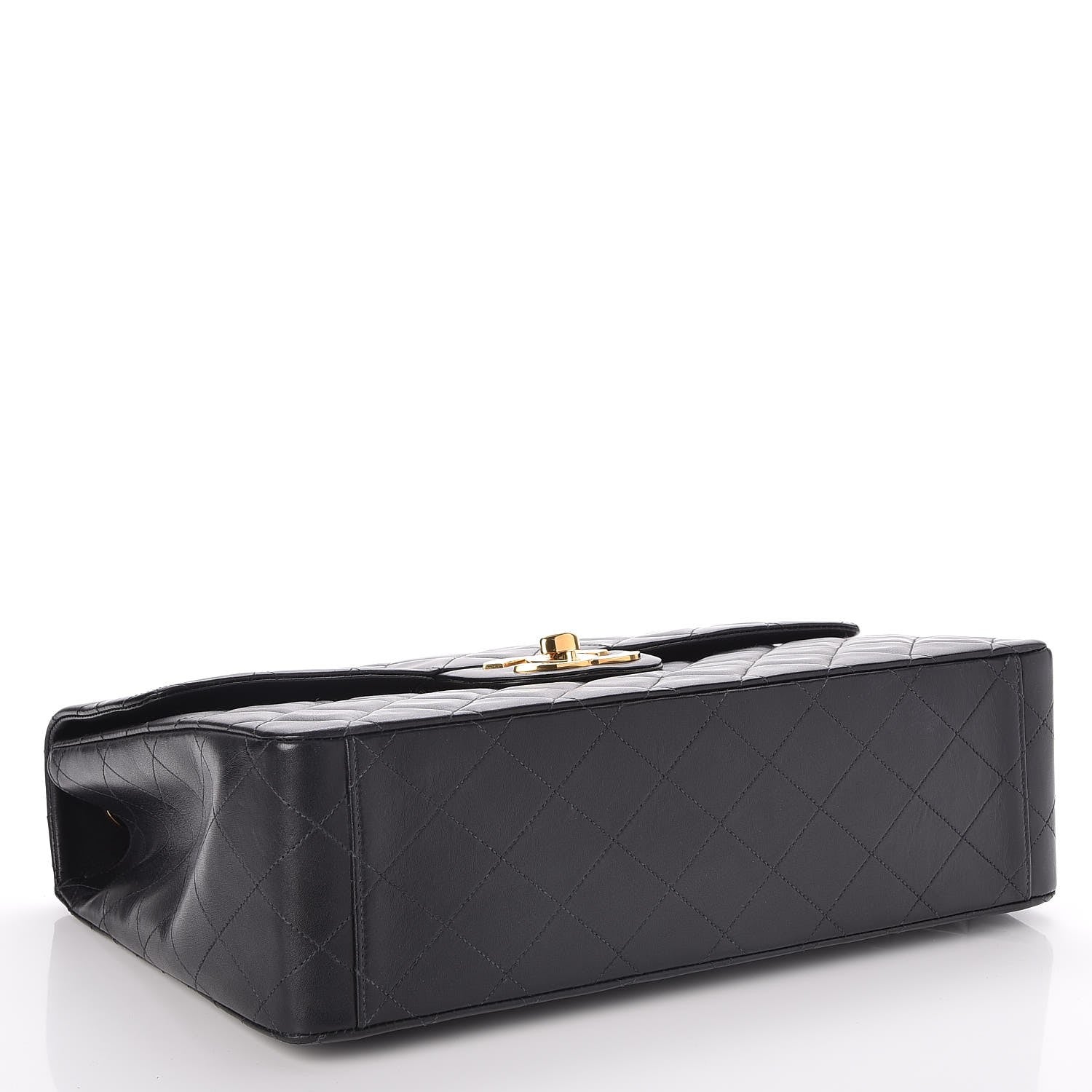 Chanel Lambskin Quilted XL Jumbo Single Flap Black 5 of 9