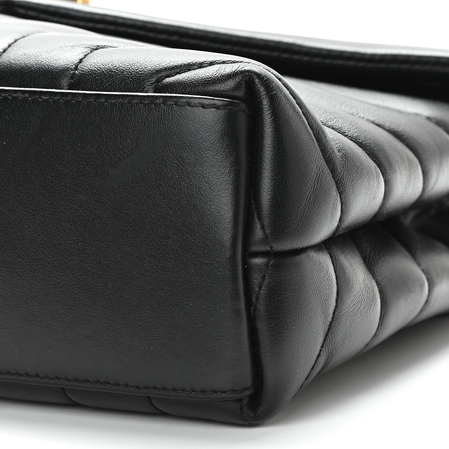 Saint Laurent Calfskin Y Quilted Monogram Small Loulou Chain Satchel Black 8 of 8