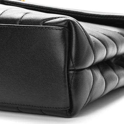 Saint Laurent Calfskin Y Quilted Monogram Small Loulou Chain Satchel Black 8 of 8